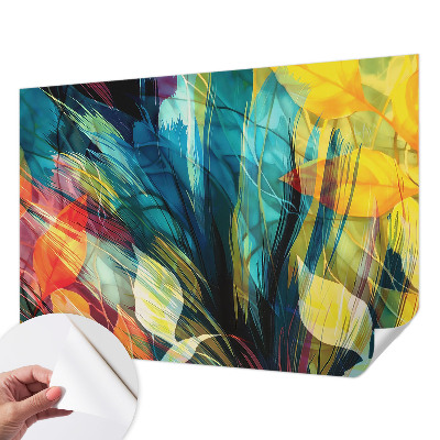 3D-Fototapete fürs Schlafzimmer Abstrakte Blätter