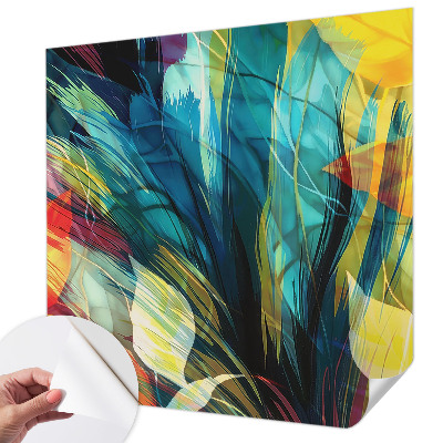 3D-Fototapete fürs Schlafzimmer Abstrakte Blätter