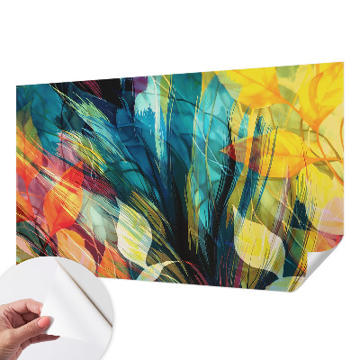 3D-Fototapete fürs Schlafzimmer Abstrakte Blätter