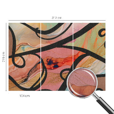 3D-Fototapete Farbenfrohe Bewegung