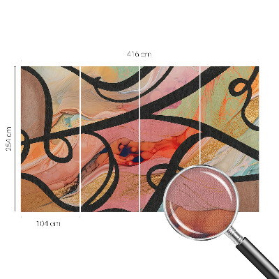 3D-Fototapete Farbenfrohe Bewegung