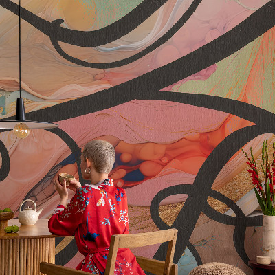 3D-Fototapete Farbenfrohe Bewegung