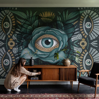 Motivtapete fürs Wohnzimmer Blütenauge