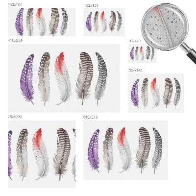 Vintage tapete Gemusterte Federn