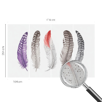 Vintage tapete Gemusterte Federn