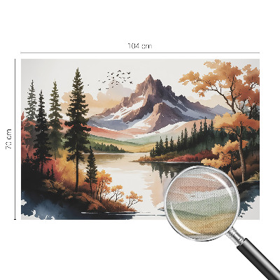 Selbstklebende Fototapete fürs Wohnzimmer Bergherbst