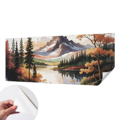 Selbstklebende Fototapete fürs Wohnzimmer Bergherbst