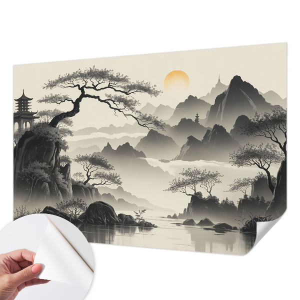 Selbstklebende Fototapete fürs Schlafzimmer Östliche Landschaft