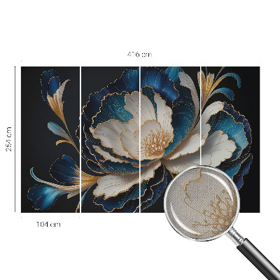 Selbstklebende Fototapete fürs Kinderzimmer Blumenmuster