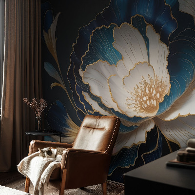 Selbstklebende Fototapete fürs Kinderzimmer Blumenmuster