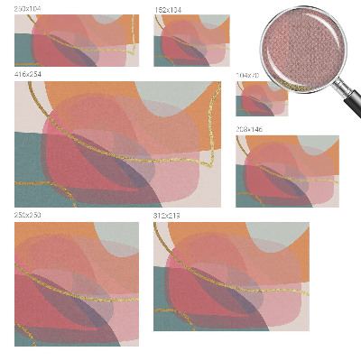 3D-Fototapete fürs Wohnzimmer Bunte Formen