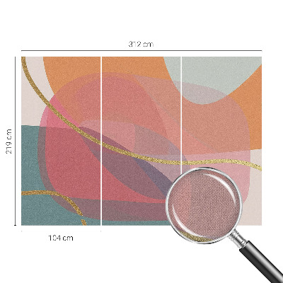 3D-Fototapete fürs Wohnzimmer Bunte Formen