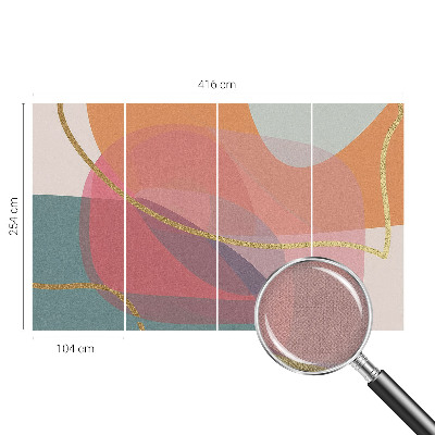 3D-Fototapete fürs Wohnzimmer Bunte Formen