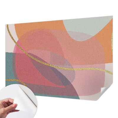 3D-Fototapete fürs Wohnzimmer Bunte Formen