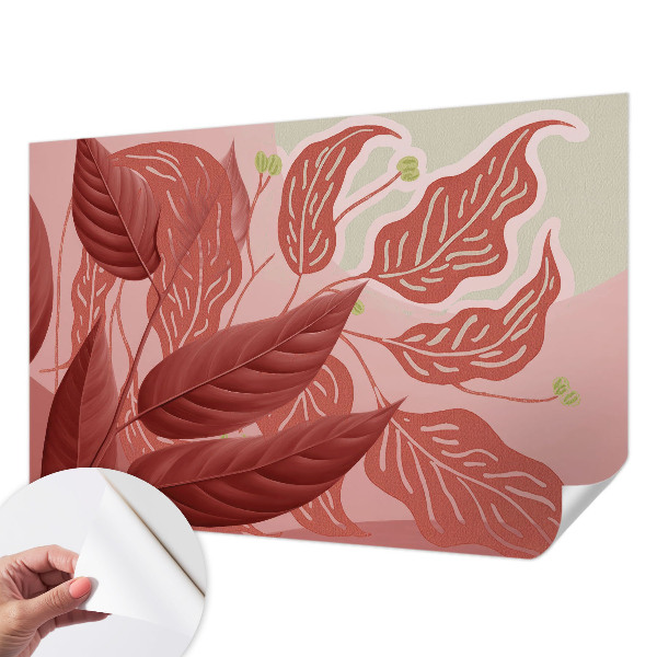 Moderne Fototapete nach Maß Bio-Blätter