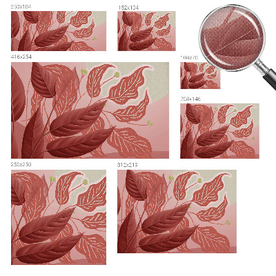 Moderne Fototapete nach Maß Bio-Blätter