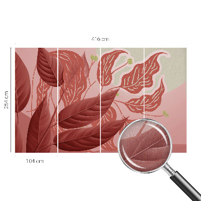 Moderne Fototapete nach Maß Bio-Blätter