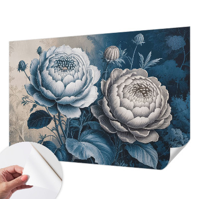 Selbstklebende Fototapete für die Wand Romantische Blumen