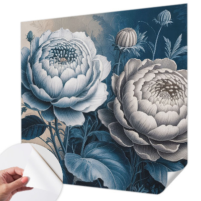 Selbstklebende Fototapete für die Wand Romantische Blumen