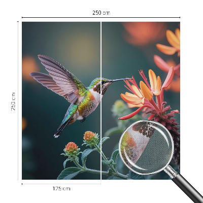 Selbstklebende Fototapete Kolibri-Blumen