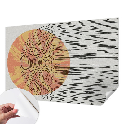 Selbstklebende Fototapete fürs Kinderzimmer Kreis mit Linien