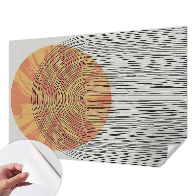 Selbstklebende Fototapete fürs Kinderzimmer Kreis mit Linien