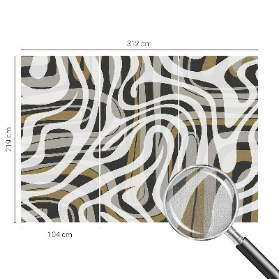 3D-Fototapete fürs Wohnzimmer Abstrakte Linien