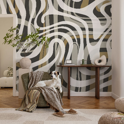 3D-Fototapete fürs Wohnzimmer Abstrakte Linien