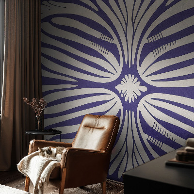 Motivtapete fürs Wohnzimmer Blumensymmetrie