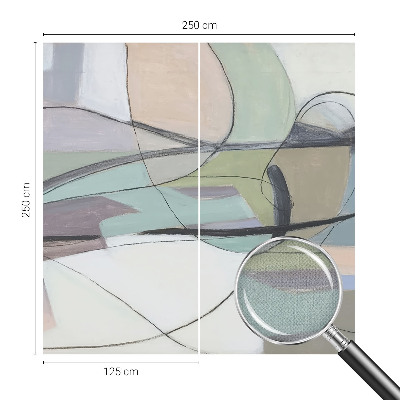 Selbstklebende Fototapete fürs Schlafzimmer Pastellfarbene Linien