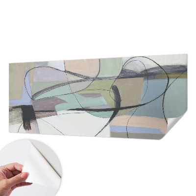 Selbstklebende Fototapete fürs Schlafzimmer Pastellfarbene Linien