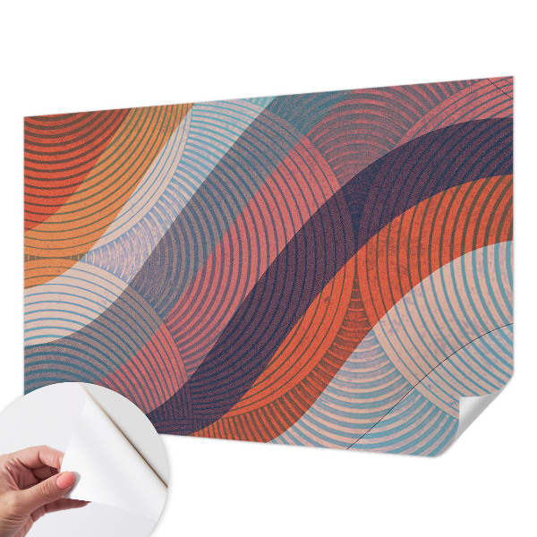 Fototapete in 3D-Optik Bunte Wellen