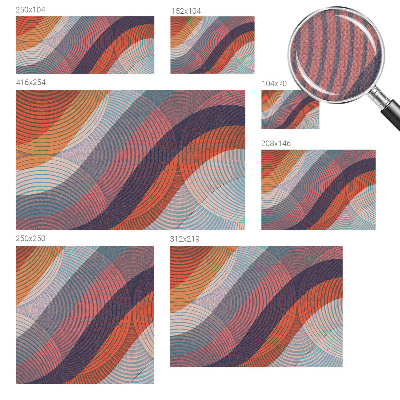 Fototapete in 3D-Optik Bunte Wellen