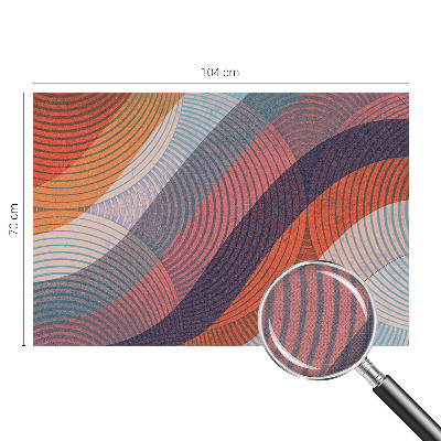 Fototapete in 3D-Optik Bunte Wellen