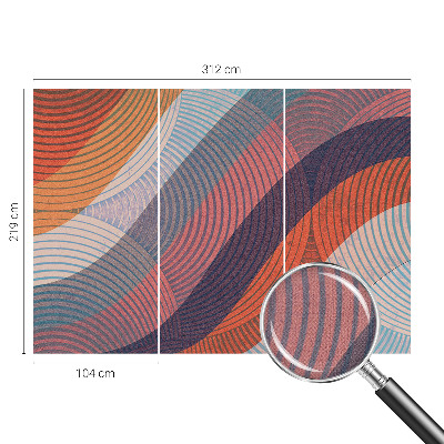 Fototapete in 3D-Optik Bunte Wellen