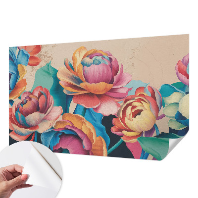 Motivtapete fürs Wohnzimmer Florale Harmonie