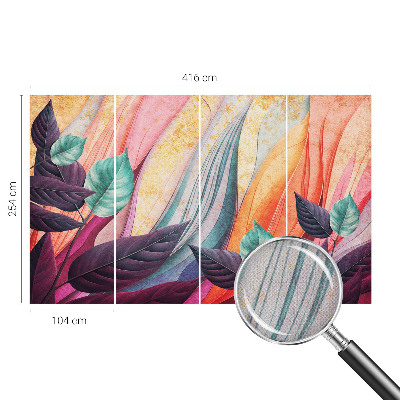 Selbstklebende Fototapete für die Wand Abstrakte Blätter