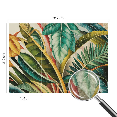 Selbstklebende Fototapete fürs Kinderzimmer Exotische Blätter