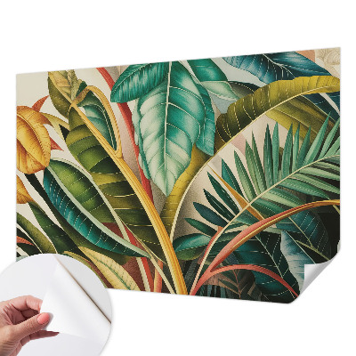 Selbstklebende Fototapete fürs Kinderzimmer Exotische Blätter