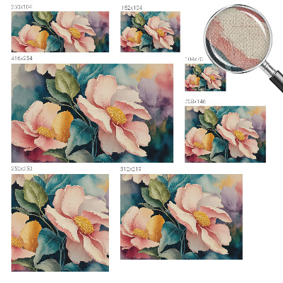 Fototapete in 3D-Optik Florale Eleganz