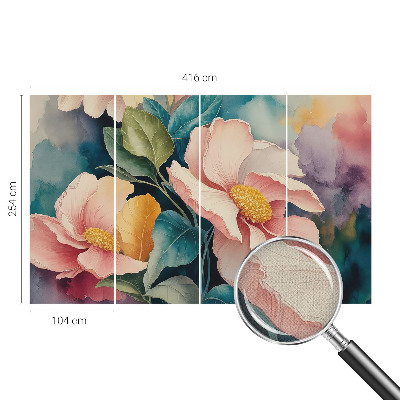 Fototapete in 3D-Optik Florale Eleganz