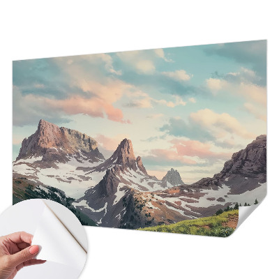 3D-Fototapete Bergpanorama