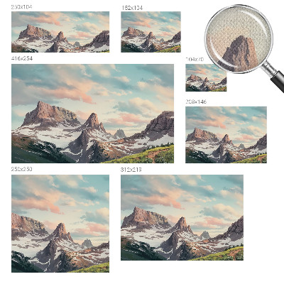 3D-Fototapete Bergpanorama