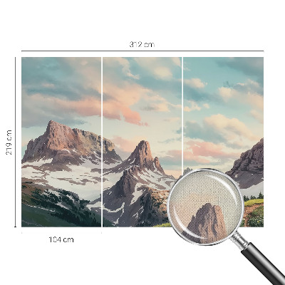 3D-Fototapete Bergpanorama
