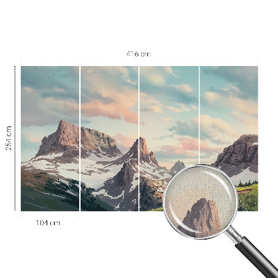 3D-Fototapete Bergpanorama