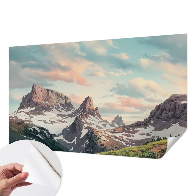 3D-Fototapete Bergpanorama