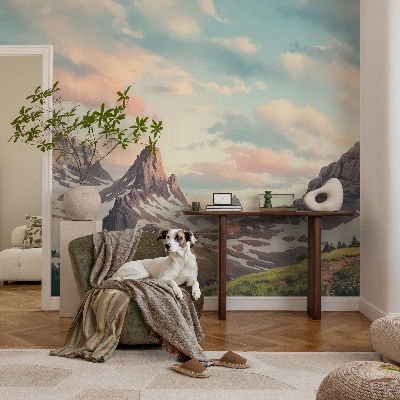 3D-Fototapete Bergpanorama