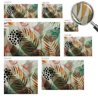 3D-Fototapete fürs Wohnzimmer Abstrakte Blätter