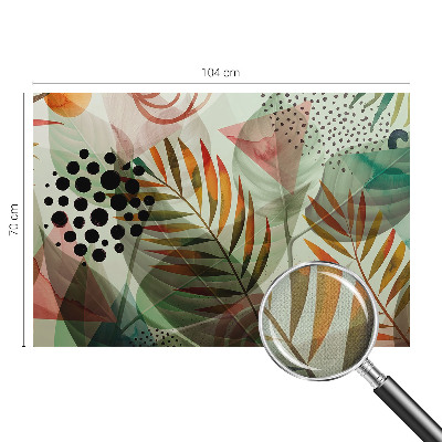 3D-Fototapete fürs Wohnzimmer Abstrakte Blätter