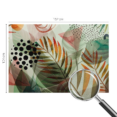 3D-Fototapete fürs Wohnzimmer Abstrakte Blätter